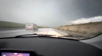 Meteoroloji uyarmıştı: Kars'ta dolu yağışı yolları beyaza bürüdü