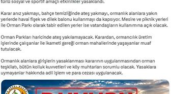 Sıcaklıklar arttı, ormanlara giriş yasaklandı