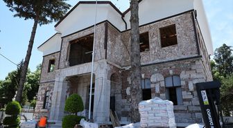 Tokat'ta tarihi belediye binasında restorasyon çalışmaları sürüyor