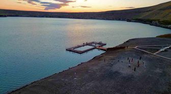 Konya'nın doğal plajlarından Acıgöl ilgi çekiyor