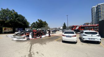 Malatya'da park halindeki otomobil yandı