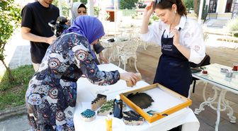 Samsun Kültür Yolu Festivali'nde tahta baskı atölyesi düzenlendi