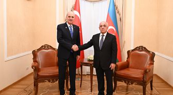 TBMM Başkanı Kurtulmuş, Azerbaycan Başbakanı Esedov ile görüştü