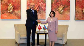 TBMM Başkanı Kurtulmuş, Azerbaycan Milli Meclisi Başkanı Gafarova ile görüştü