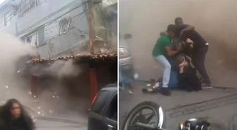 39 saniyede cehennemi yaşadılar! Çifte depremi en iyi anlatan görüntü