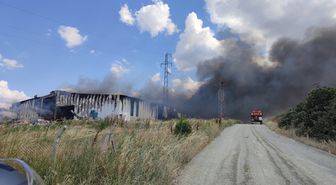 Edirne'de katı atık bertaraf tesisinde yangın