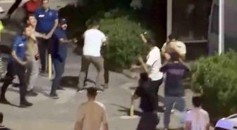 Kavga eden şahısların yakınları hastanede birbirlerine saldırdı