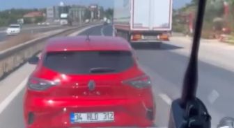Silivri'de ambulansa yol vermeyen sürücü kamerada