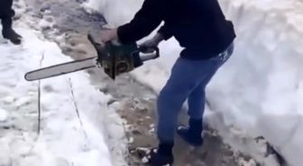 Avrupa sıcaktan kavruluyor, Giresun yaylalarında ağaç motoru ile kar kütleleri parçalanıp yayla yolları açılıyor