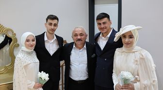 Çankırı'da Yeni Nikah Salonunda Evlenen İki Kuzen Birbirinin Şahidi Oldu