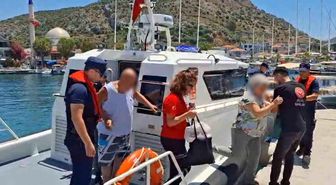 Tekne gezisinde rahatsızlanan vatandaşa tıbbi tahliye