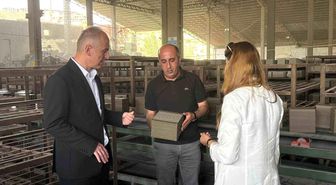 Bayburt'taki tuğla fabrikasında çevre denetimi yapıldı
