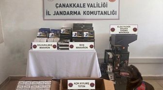Çanakkale'de 35 bin makaron ele geçirildi
