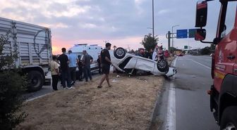 Dörtyol'da takla atan otomobilin sürücüsü yaralandı
