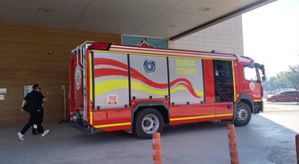 İnegöl Devlet Hastanesinde elektrik panosunda çıkan yangın söndürüldü