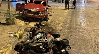 Karabük'te otomobille çarpışan motosikletin sürücüsü ağır yaralandı
