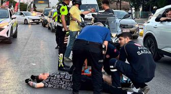 Motosikletlerin çarpıştığı kaza kameraya yansıdı: 1 yaralı