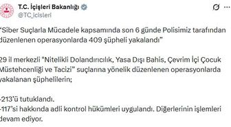 29 ilde siber suçlara yönelik operasyon; 213 tutuklama