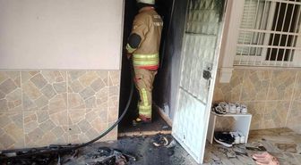 Arsuz'da evin depo bölümünde çıkan yangın söndürüldü