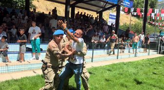 Güreş festivalinde gerginliğe jandarma müdahale etti