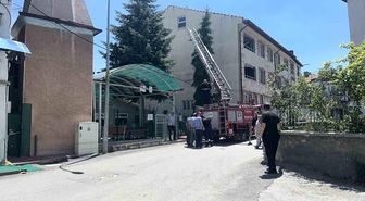 Kütahya'da ağaca takılan serçe itfaiye ekiplerince kurtarıldı