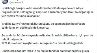 AK Parti'li Çelik: İsrail'in, Suriye'yi hedef alan saldırılarını kınıyoruz