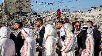 Albüm: Gazze'deki Cibaliye Mülteci Kampı'nda Toplu Nikah Töreni Düzenlendi