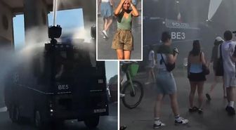 Berlin’de polis TOMA’larla halkı serinletti