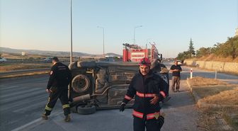 Çorum'da otomobil ile motosikletin çarpıştığı kazada 3 kişi yaralandı