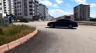 Elazığ'da sürücü plakasını kapatarak drift yaptı