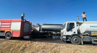 Faciaya ramak kala: Seyir halindeki tanker alev aldı
