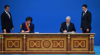 Kazakistan ile Gürcistan arasında stratejik ortaklık kurulmasına ilişkin bildiri imzalandı