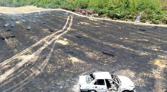 Otomobilde çıkan yangın ormana sıçradı