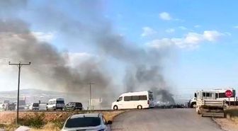 Tarım işçilerinin yaktığı otlar paniğe neden oldu