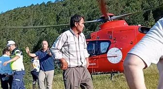 Samsun'da Traktör Devrildi: Muhtar Ambulans Helikopterle Hastaneye Kaldırıldı