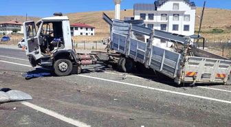 Elazığ'da kamyonlar çarpıştı: 1 yaralı