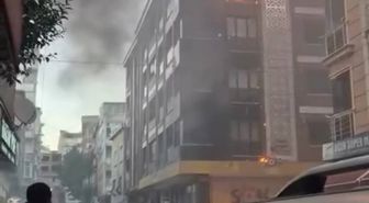 Esenler'de 4 katlı binada çıkan yangın söndürüldü