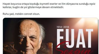 İLETİŞİM Başkanı Burhanettin Duran, Prof. Dr. Fuat Sezgin'i andı