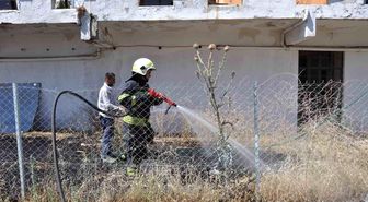 Menteşe'de otel arkasındaki otluk alanda yangın