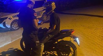 Sason'da motosiklet sürücülerine yönelik denetimler sürüyor