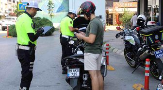 Aydın'da motosiklet sürücüleri denetlendi