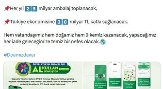 Bakan Kurum: Şişeni DOA'ya at, 1 TL kazan