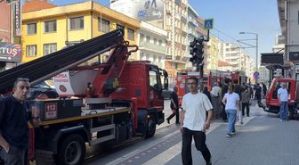 Bursa'da iş yeri bacası yangını panik yarattı