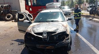 Diyarbakır'da otomobilde çıkan yangın söndürüldü