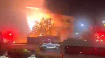Küçükçekmece'de trafo bomba gibi patladı