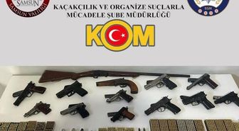 Silah tacirlerine ve düğün magandalarına operasyon: 12 tabanca ele geçirildi