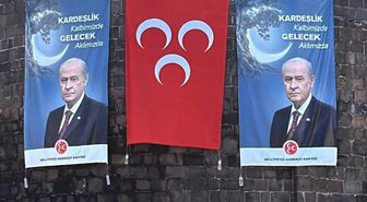 DEM Parti'nin kalesine MHP ve Bahçeli'nin pankartları asıldı