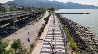 Espiye'de sahil aydınlatma ve bisiklet yolu çalışmaları tamamlanıyor