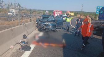 Silivri'de TEM Otoyolu'nda üç aracın karıştığı zincirleme kaza: 5 yaralı