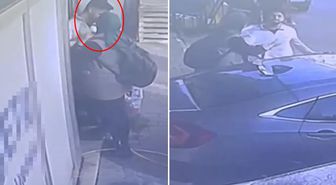 Tacizci kadından yeni görüntü! Öpmek istediği yıkamacı su sıkarak uzaklaştırmış
